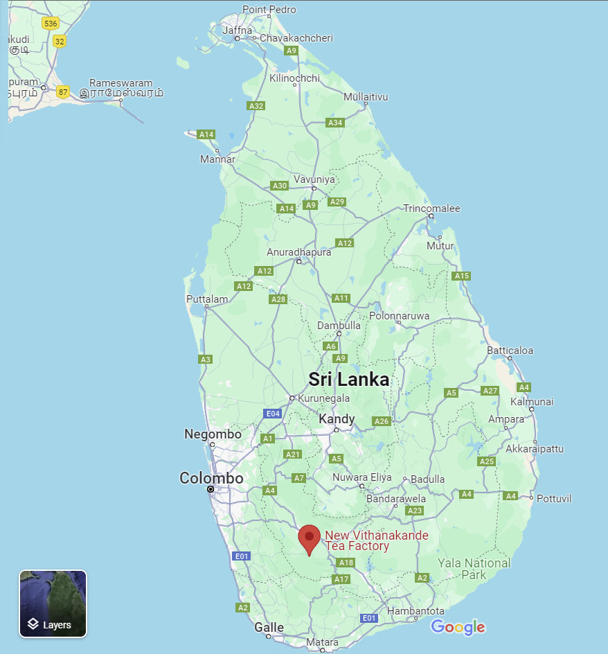 Map of Tea Factory in Sri Lanka